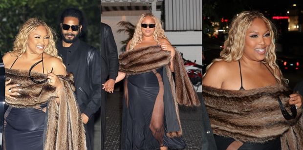 Szczuplejsza o 30 kg Lizzo w ŚMIAŁEJ sukience drepcze z ukochanym na imprezkę z okazji 38. urodzin (ZDJĘCIA)