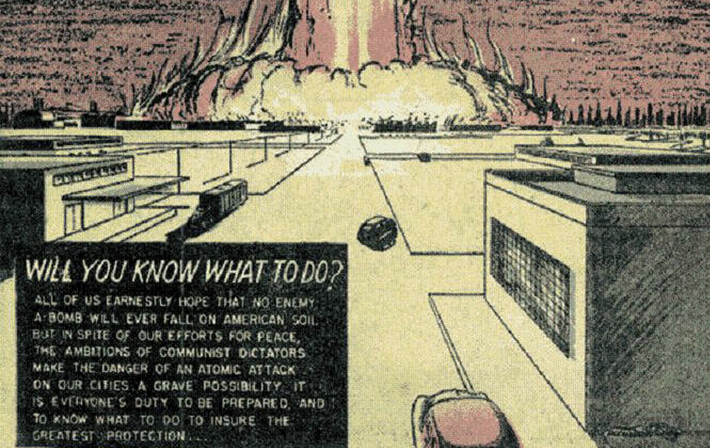 fragment ulotki informacyjnej o bombie atomowej