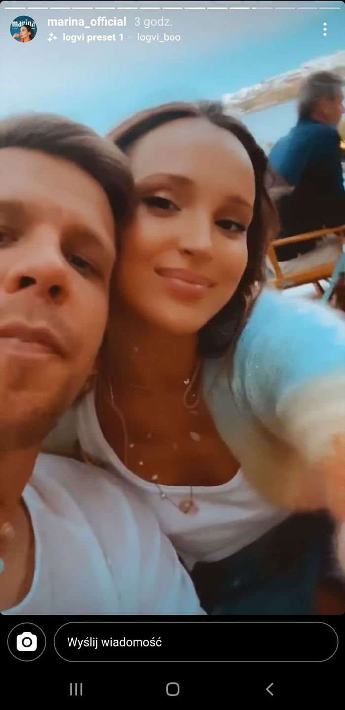 Marina i Wojciech Szczęsny na wakacjach