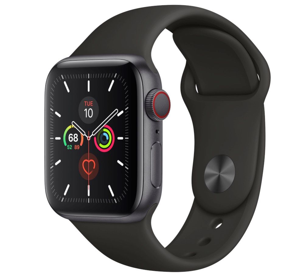 Apple Watch 5 wyposażono w czujnik ECG umieszczony w... koronce. Pomiar następuje po przyłożeniu palca.