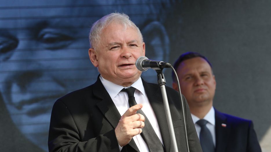 8th anniversary of Presidental plane crash
Jaroslaw Kaczynski - the twin brother of the late President Lech Kaczynski, and President of poland Andrzej Duda (R) are seen in Warsaw, Poland on 10 April 2018 The monument, on the Pilsudski Square in Warsaw, aims to collectively honour the victims of the fatal 2010 Polish presidential plane crash in Russia.  (Photo by Michal Fludra/NurPhoto via Getty Images)
NurPhoto
poland, warsaw, 8th anniversary, smolensk, russia, catastrophe, crash, air crash, monument, pilsudski square, Accidents and Disasters, Politics, Warsaw