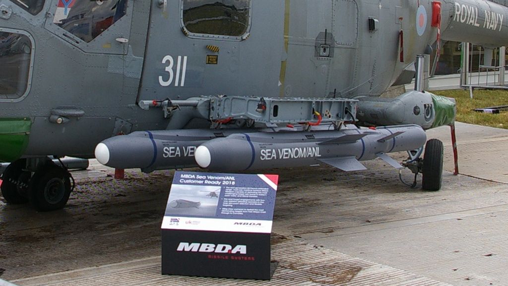 AW159 może przenosić do czterech pocisków Sea Venom