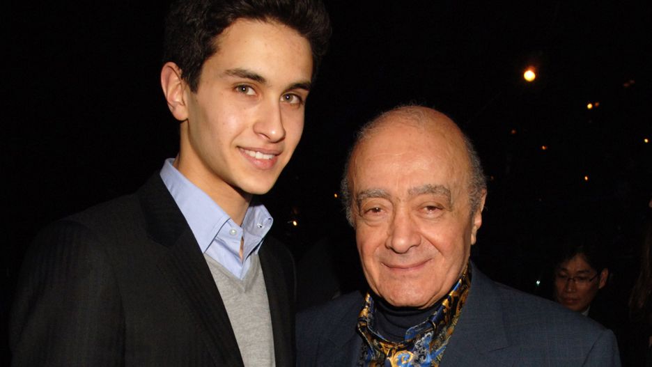 Mohammed Al Fayed i jego syn Omar