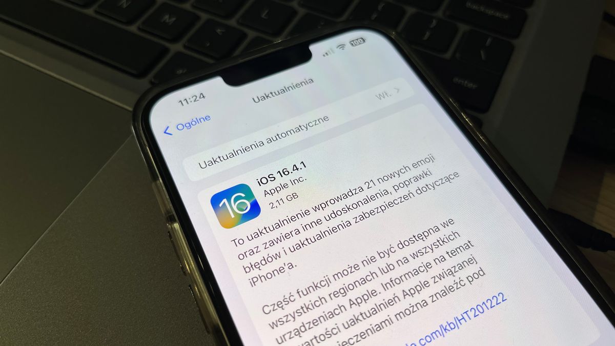 iOS 16.4.1 - aktualizacja do pobrania w iPhone.