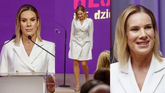 Marta Nawrocka odsłania nogi w białej kreacji i walczy z hejtem: "Nie pozwolimy na to, aby atakowano dzieci, jak naszą córkę Kasię" (ZDJĘCIA)