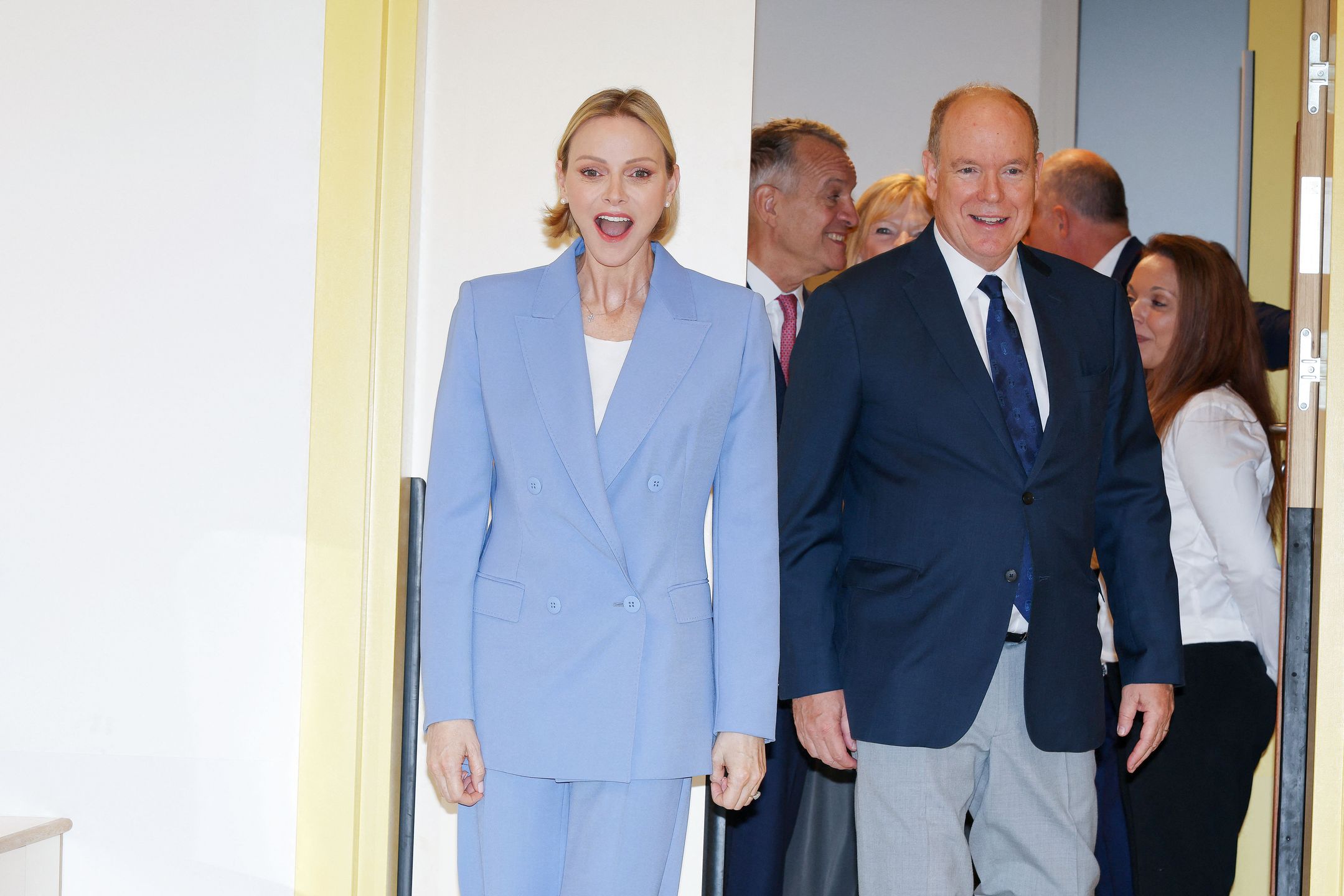 Księżna Charlene i książę Albert odwiedzili żłobek