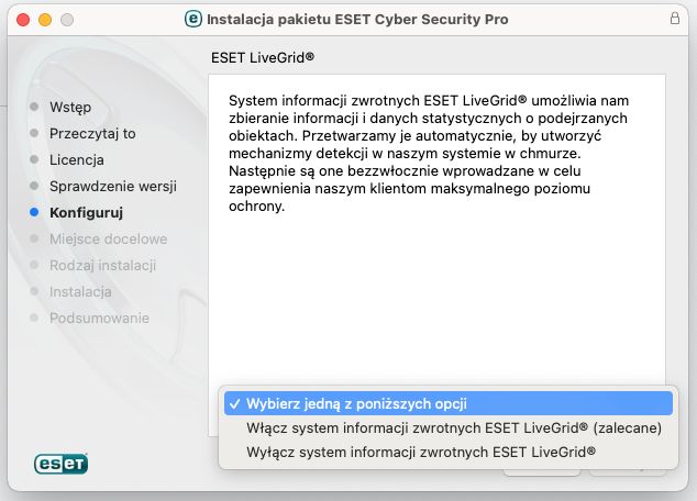 Instrukcja ESET