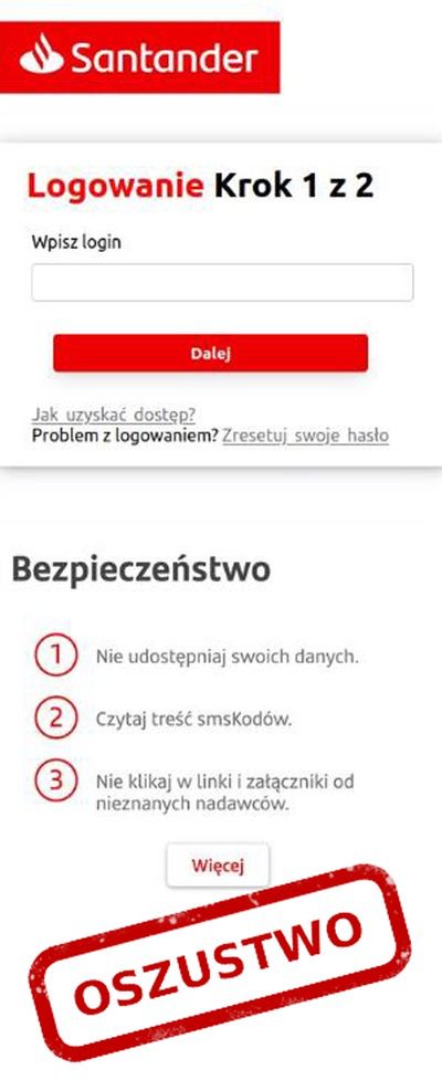 Fałszywy formularz logowania