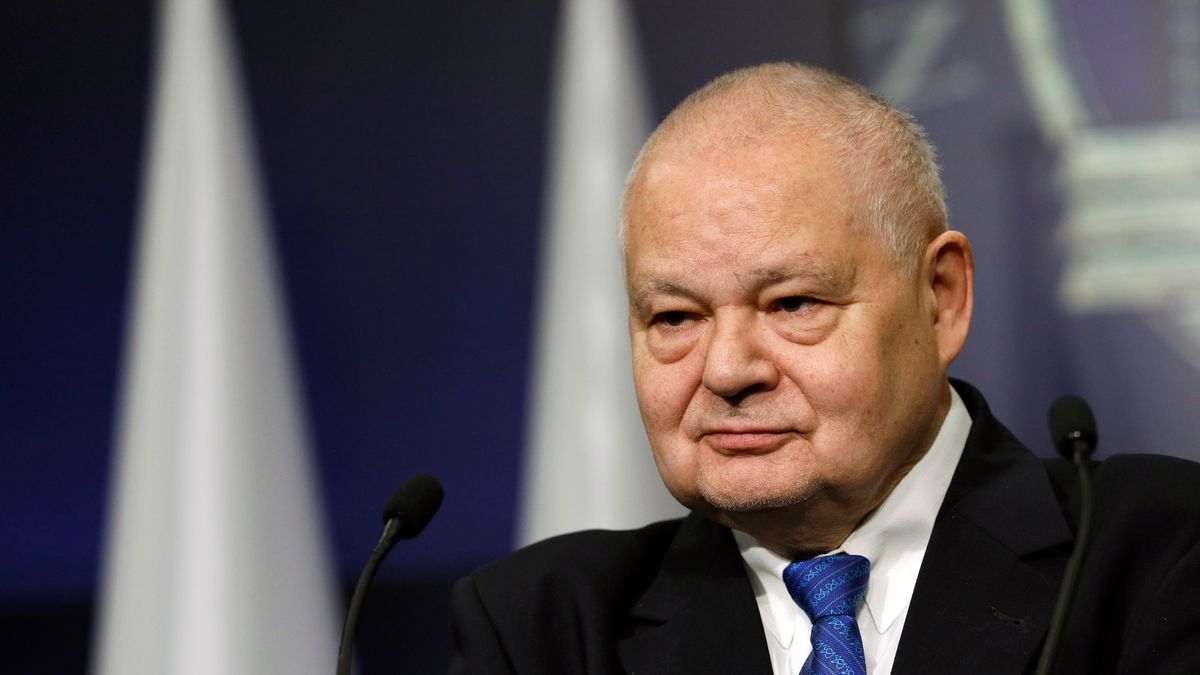 Adam Glapinski, governor of Poland's central bank, also known as Narodowy Bank Polski (NBP), during a news conference in Warsaw, Poland, on Wednesday, Feb. 9, 2022. Poland increased borrowing costs for a fifth consecutive month to an almost nine-year high as pressure grows on the central bank to tame record inflation in eastern Europe's largest economy. Photographer: Piotr Malecki/Bloomberg via Getty Images