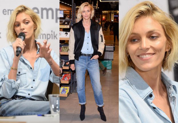 Zmęczona Anja Rubik promuje książkę swojego autorstwa