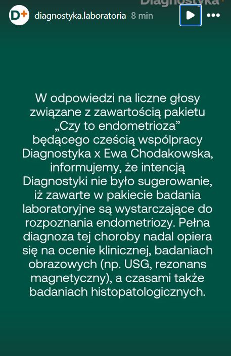 Oświadczenie Diagnostyki ws. współpracy z Ewą Chodakowską