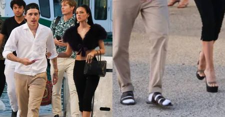 Ona na szpilkach, on w skarpetach i sandałach. Brooklyn Beckham i Nicola Peltz prezentują ODMIENNĄ estetykę na wakacjach w Saint Tropez