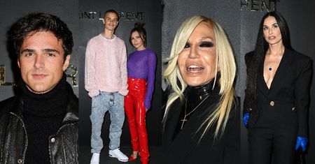 Gwiazdy błyszczą na pokazie Saint-Laurent: Demi Moore, Victoria Beckham z 19-letnim synem, Donatella Versace... (ZDJĘCIA)