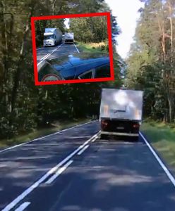 Próbował zdążyć przed tirem. Jest nagranie wypadku