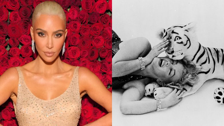 Kim Kardashian once again embodies Marilyn Monroe, posing in a leopard print bikini (PHOTO)