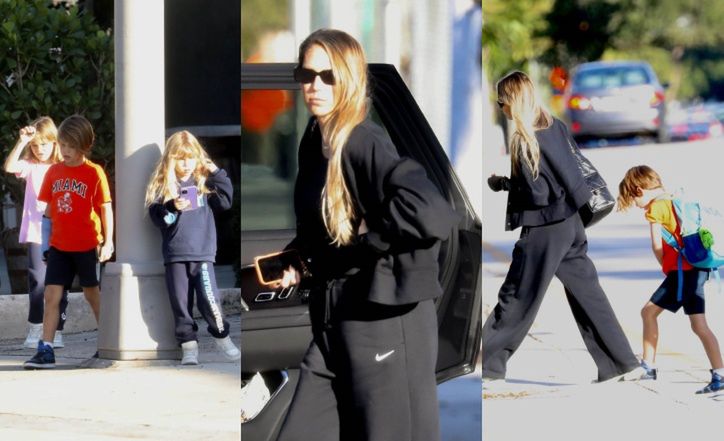 Anna Kurnikova odbiera gromadkę dzieci ze szkoły