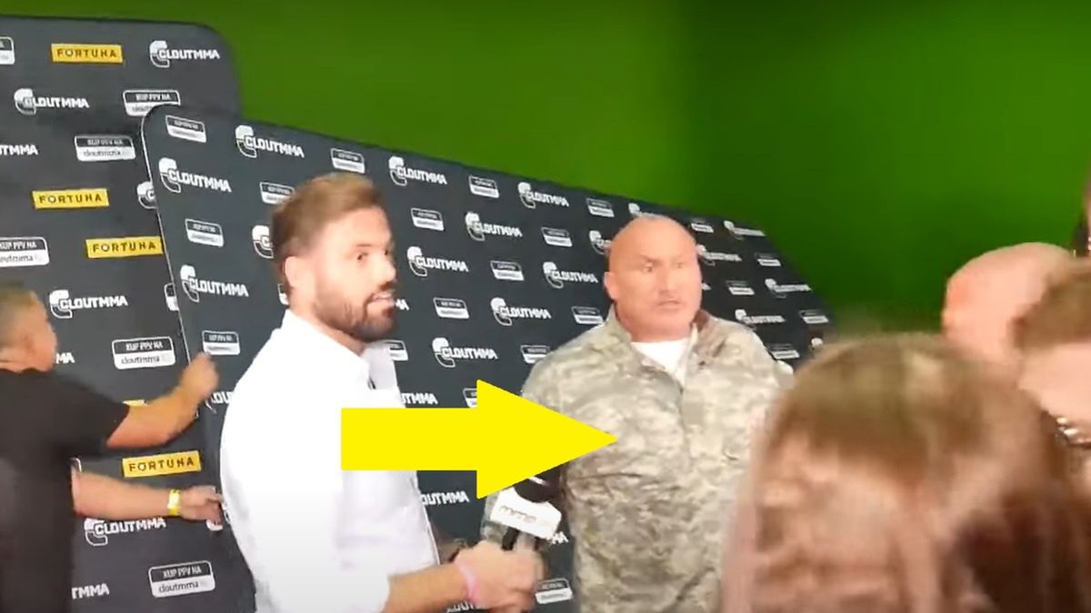 Marcin Najman po odepchnięciu Kaczora BRS