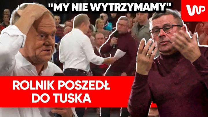 Rolnik zaskoczył Tuska na spotkaniu w Piotrkowie Tryb. Premier musiał się tłumaczyć