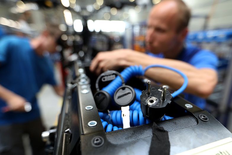Reviving an Icon of East German Highways For The Electric Age
A Europlug 250 volt domestic AC power charging plug sits in the seat compartment of a Schwalbe electric scooter on the production line inside the Govecs AG factory in Wroclaw, Poland, on Tuesday, June 18, 2019. The original Schwalbe was made in the East German town of Suhl, 350 kilometers southwest of Berlin, but the factory site was contaminated from decades of weapons manufacturing. Photographer: Krisztian Bocsi/Bloomberg via Getty Images
Bloomberg
e.u., eu, worker, labor market, emea, work, laborer, employment, jobs, fabrication, evs - electric vehicles, polish, motorcycles, labor, labour, business news, manufactured goods, european, industries, automotive
