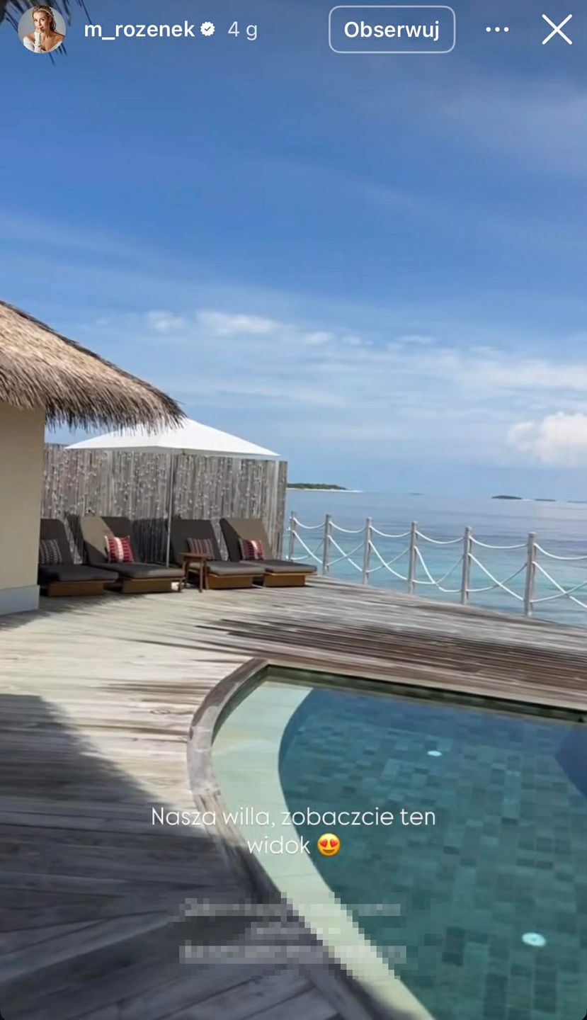 Małgorzata Rozenek nadaje z kurortu na Malediwach