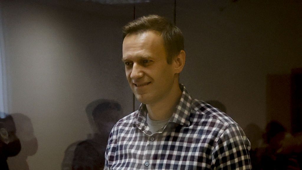 Aleksiej Nawalny w moskiewskim sądzie 20 lutego 2021 roku