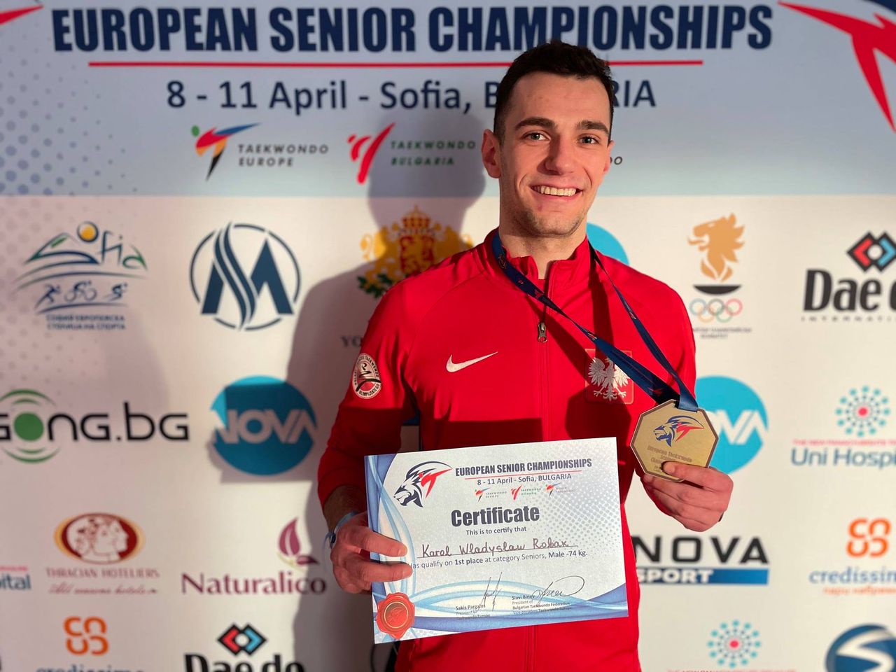 Upragniony złoty medal Karola Robaka na ME seniorów