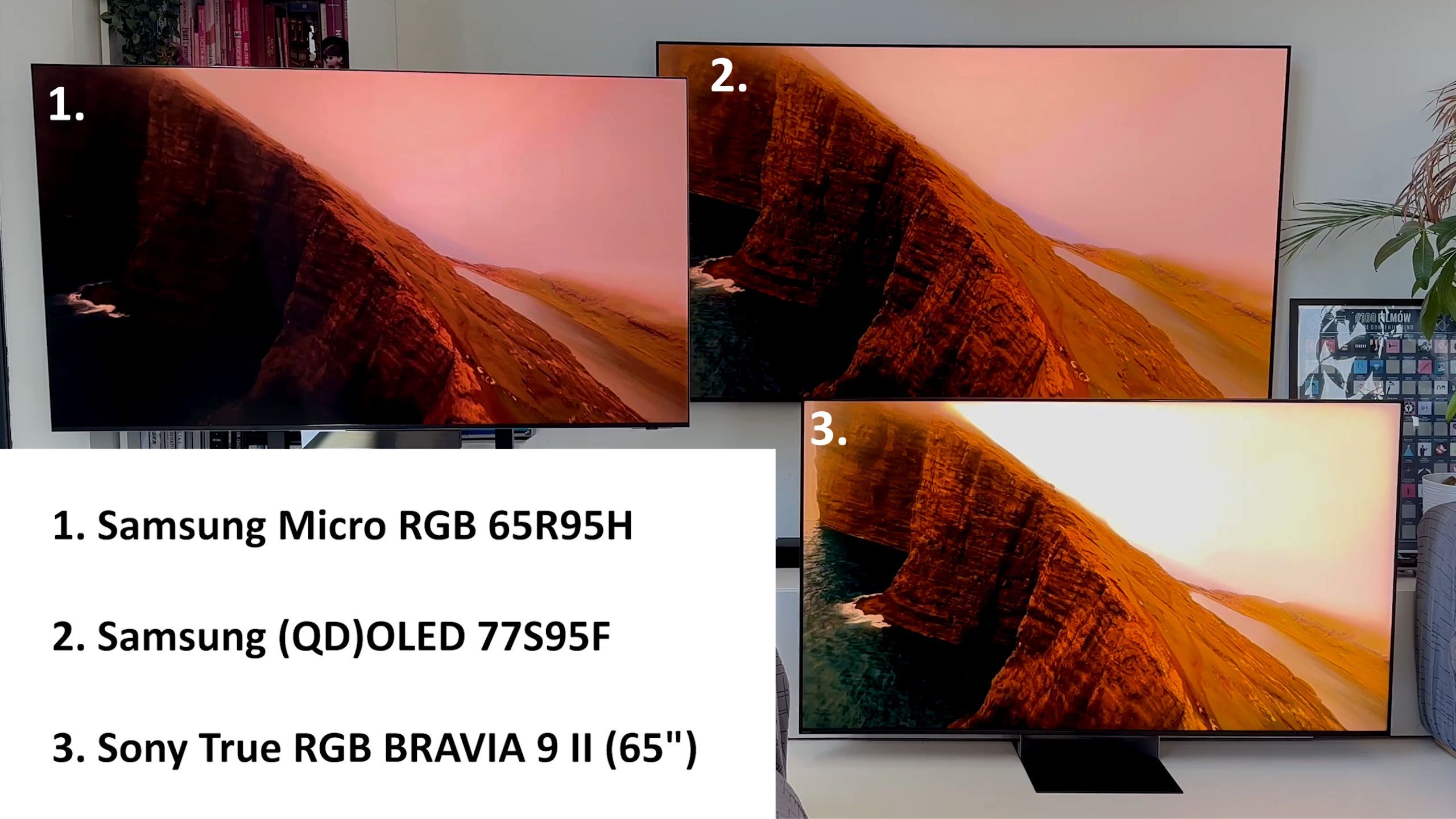 Sony BRAVIA 9 II vs Samsung Micro RGB R95H vs Samsung OLED S95F