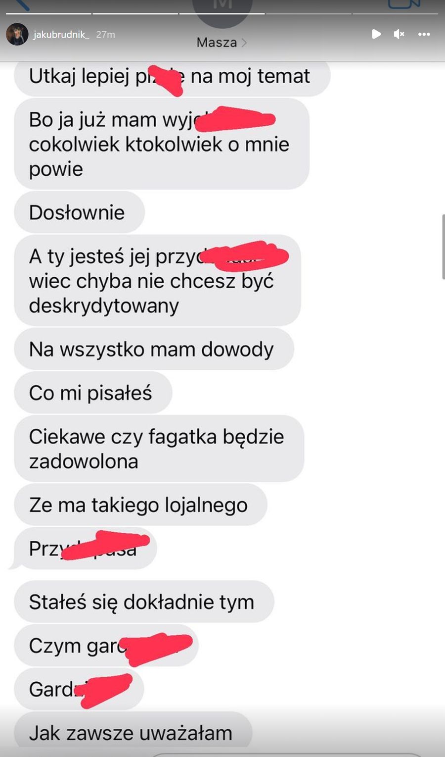 Wyjaśnienia byłego narzeczonego Maszy