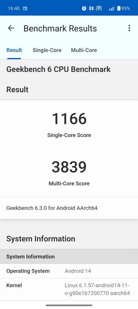 Geekbench 6 OnePlus Nord 4