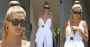 Hailey Bieber odsłania opalone ramiona w kombinezonie za 3 tysiące