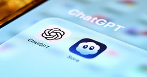 The ChatGPT and Sora apps arranged on a smartphone in Forest Hills, New York, US, on Friday, March 27, 2026. Last year, OpenAI unveiled an ambitious plan to let brands launch mini apps within ChatGPT, allowing users to access their services without leaving the chatbot. Photographer: Gabby Jones/Bloomberg via Getty Images