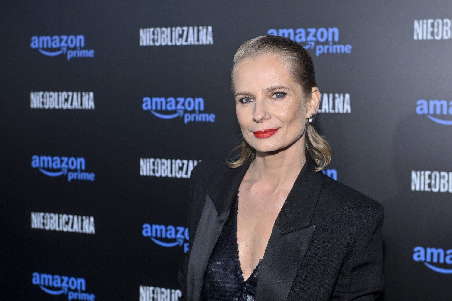 Magdalena Cielecka na premierze filmu &#34;Nieobliczalna&#34; w Amazon Prime. Rok 2024