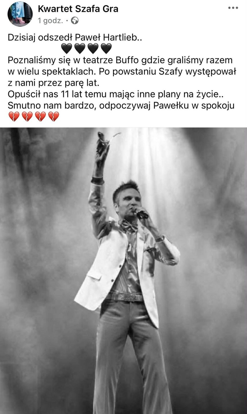 Nie żyje Paweł Hartlieb