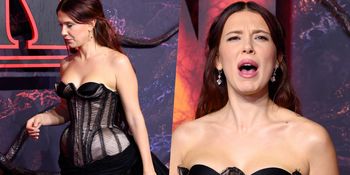 Obrażona zeszła ze ścianki. "Uśmiechnij? Sam się uśmiechnij!"