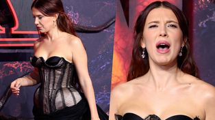 Obrażona zeszła ze ścianki. "Uśmiechnij? Sam się uśmiechnij!"