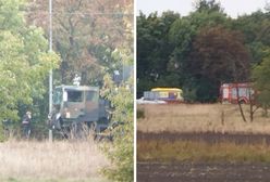 Zderzenie ciężarówek francuskiej armii. Żołnierka ranna