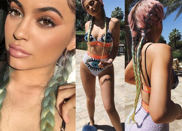 Kylie Jenner z tęczowymi włosami na festiwalu Coachella (ZDJĘCIA)