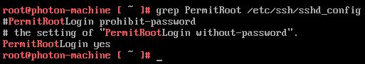 Photon OS 3.0 - konfiguracja sshd (domyślna instalacja z OVA)