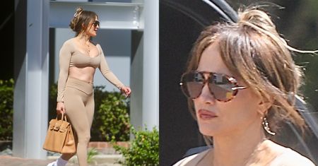 Sportowa Jennifer Lopez pędzi na siłownię z WARTĄ FORTUNĘ torbą Hermès. Powiało luksusem? (ZDJĘCIA)