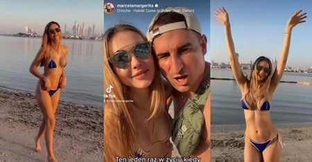 Marcela Leszczak w skąpym bikini dokazuje na plaży z Miśkiem: "Kiedy się z nim nie kłócisz, bo zabrał cię na WAKACJE DO DUBAJU"