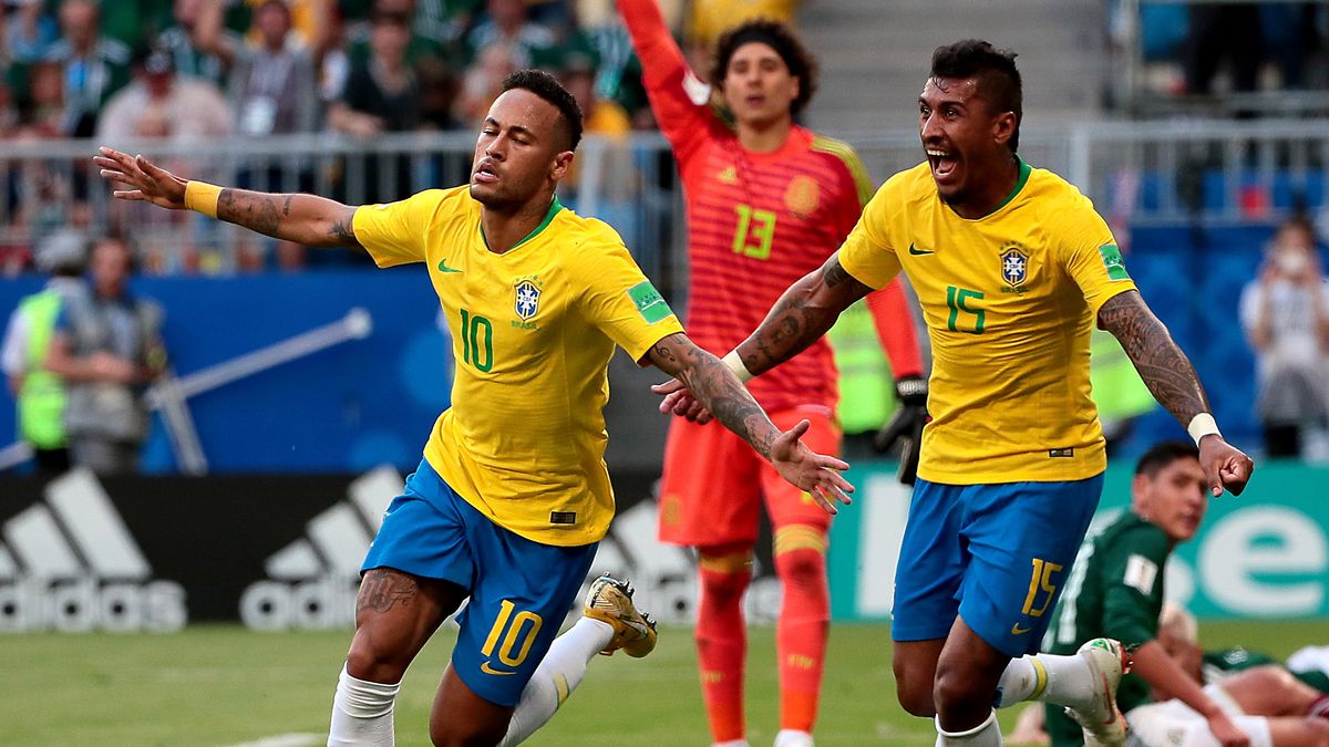 Neymar (po lewej) i Paulinho (po prawej)