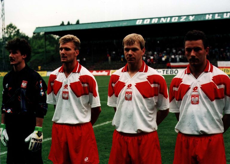 Fot. Mieczyslaw Swiderski/Newspix.pl/ od lewej stoją: Janusz Jojko, Andrzej Juskowiak, Piotr Jegor, Wojciech Kowalczyk