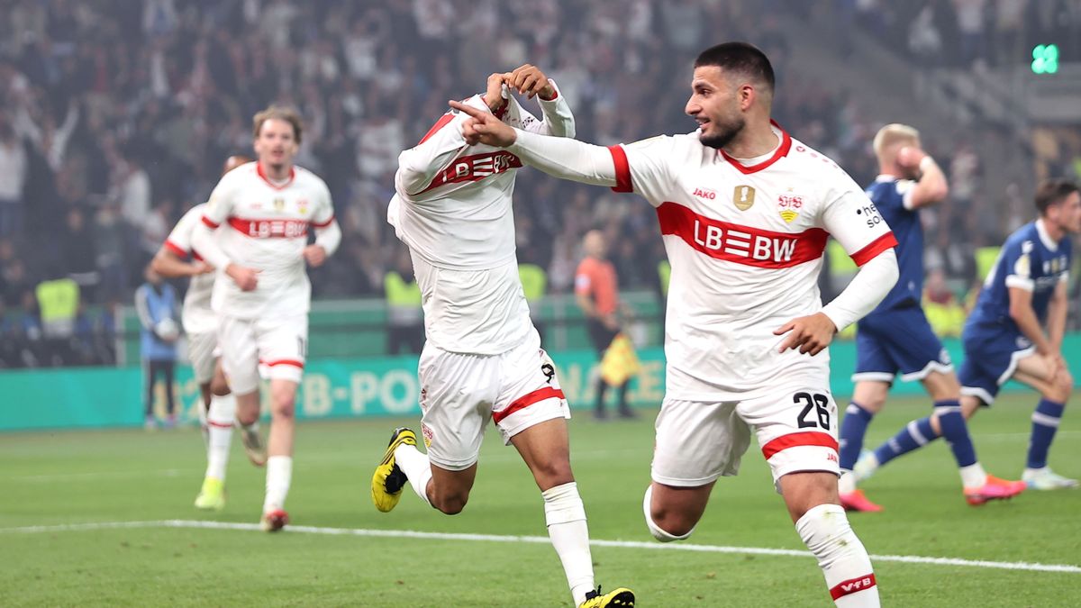 PAP/EPA / ANDREAS GORA / Na zdjęciu: VfB Stuttgart zdobył Puchar Niemiec