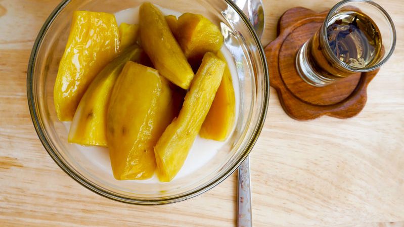 Bataty w puszce w syropie, odsączone