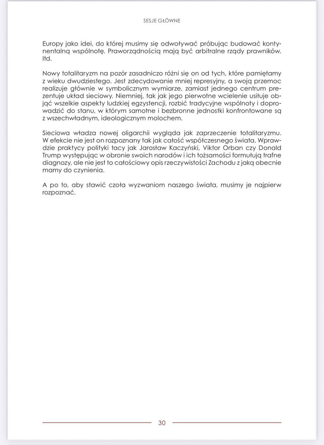 Materiały programowe przygotowane na konwencję PiS