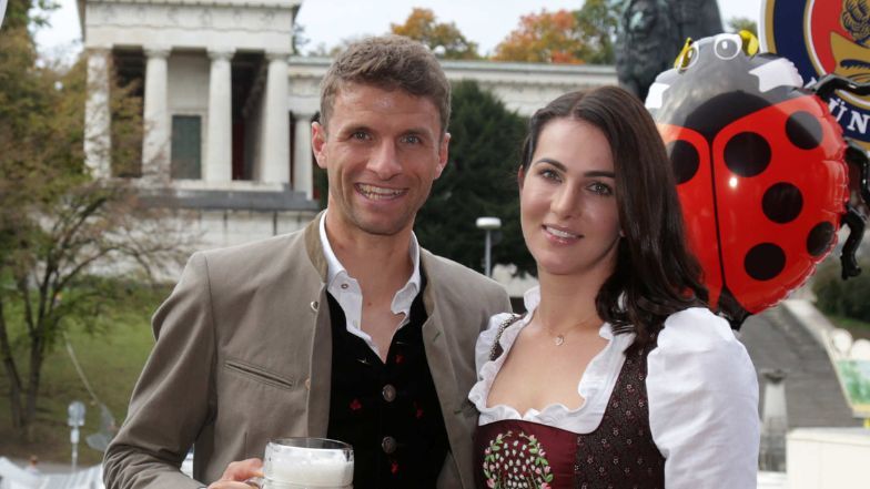 Thomas Mueller z żoną na Oktoberfest