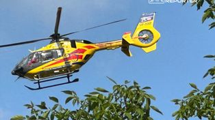 Warszawa. 13-latka weszła na słup trakcyjny i została rażona prądem na Bemowie. Na ratunek śmigłowiec LPR