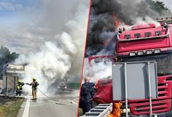 Ciężarówka na A4 zaczęła płonąć. Szybka interwencja policji