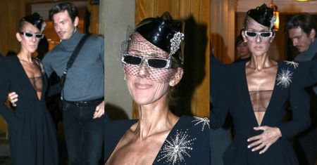 Celine Dion w stroju bogatej wdowy lansuje się z młodym przystojniakiem u boku
