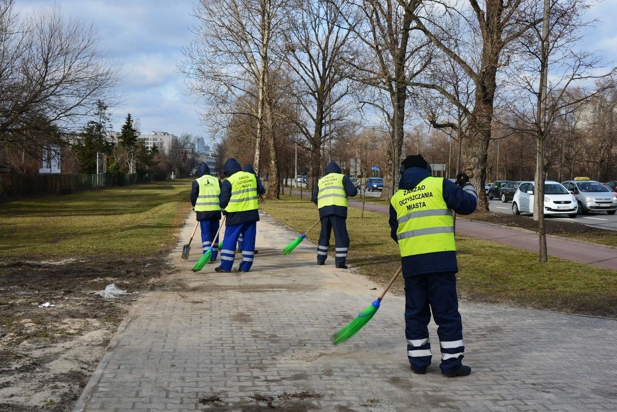 ZOM sprząta Warszawę po zimie. "Porządki na przedwiośniu"